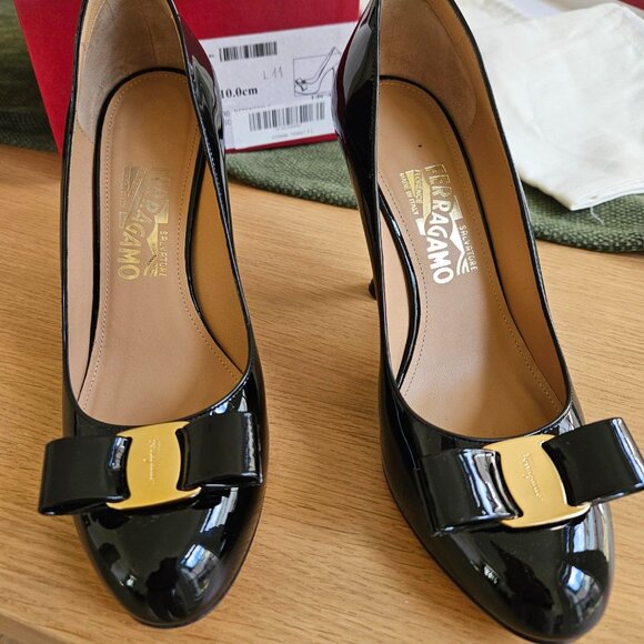 Ferragamo kali women's pumps black-Size 8 - Picture 3 of 7